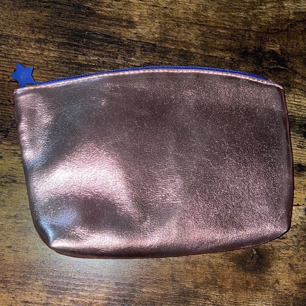 Ipsy Cosmetic Case * 7" x 5" * Pink Metal-shiny color pink interior - Picture 4 of 6